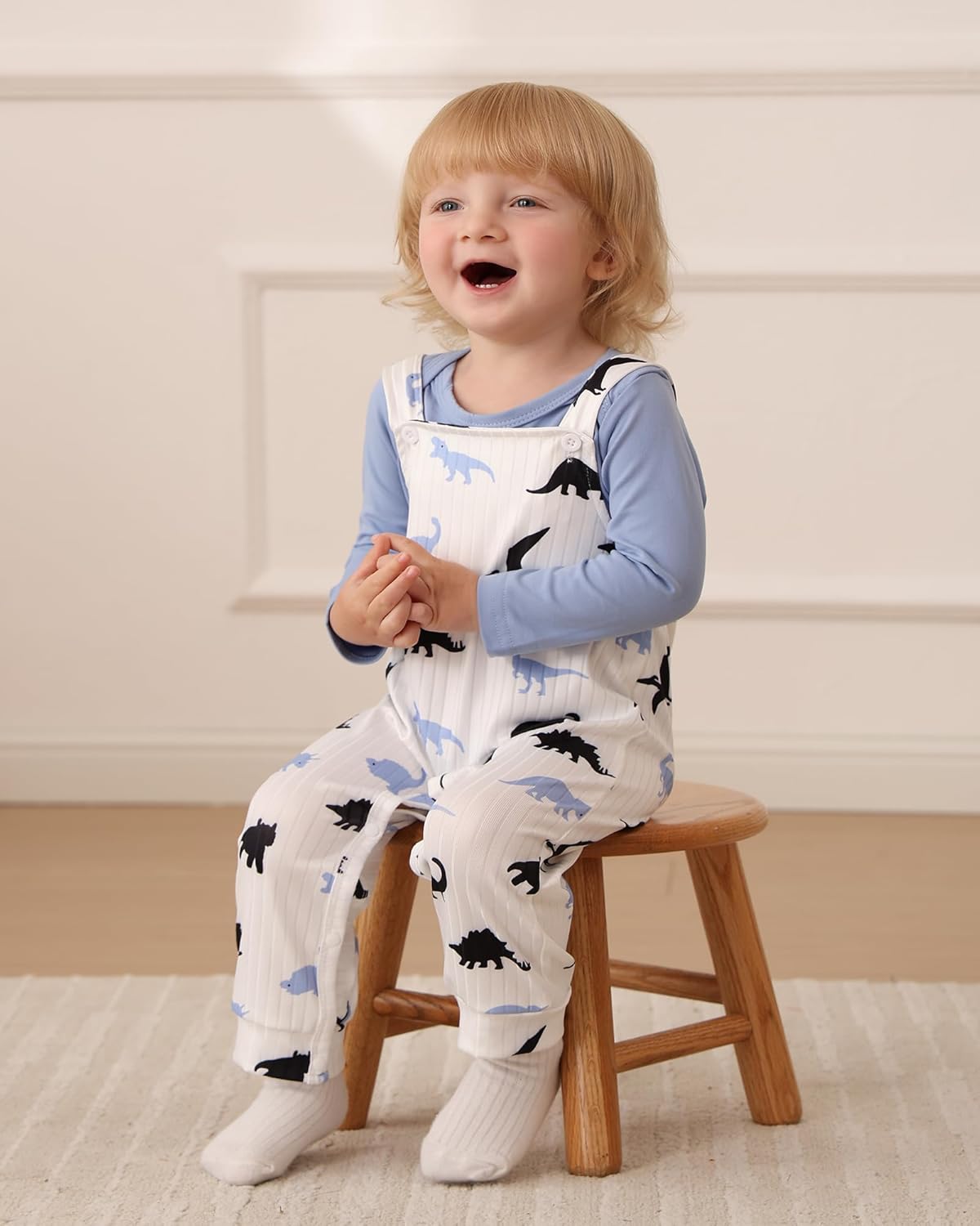 NZRVAWS Newborn Baby Boy Clothes Outfits Infant Stripe Animal Romper Cute Denim Jeans Jumpsuit Overalls 0-18 Months