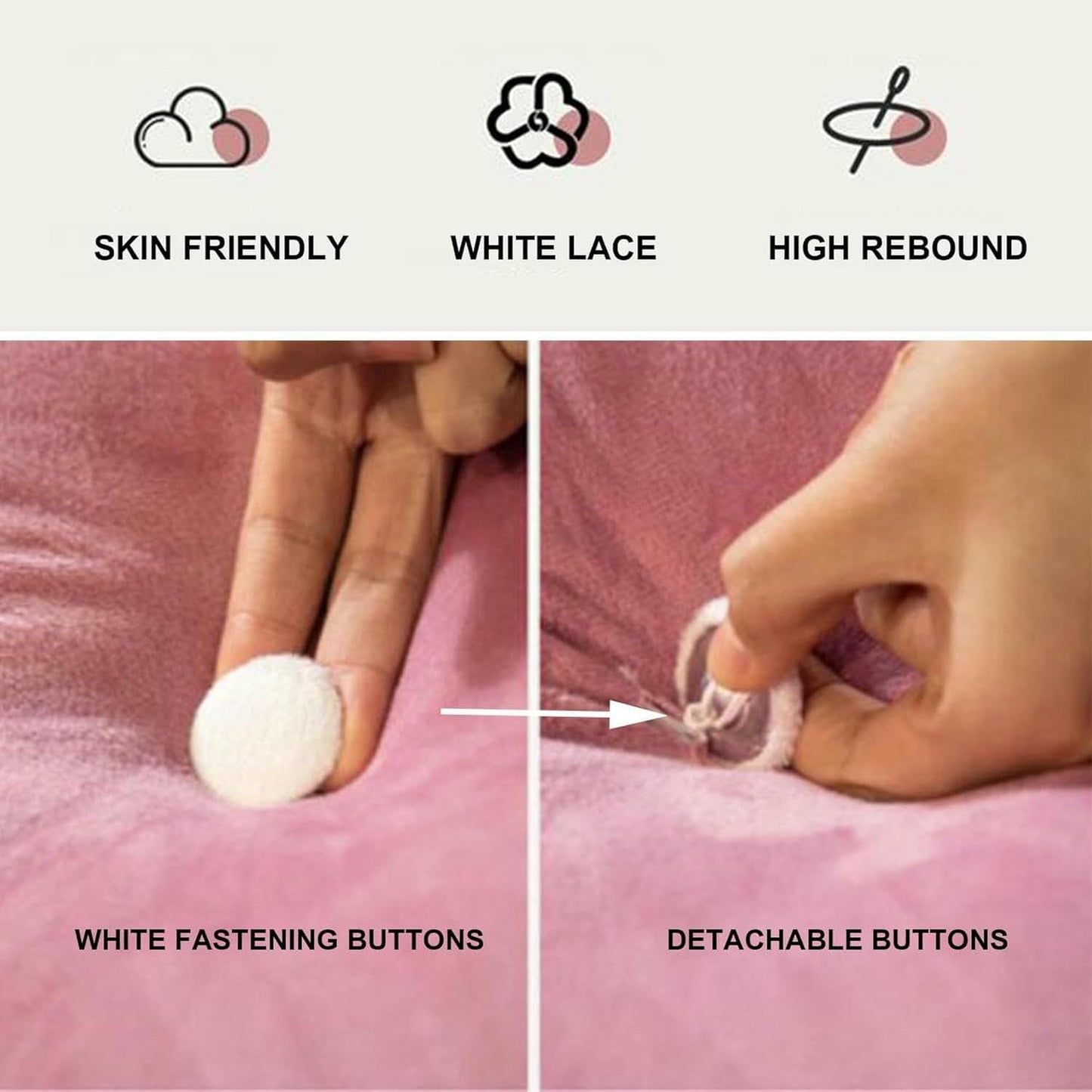 Headboard Pillow Bed Rest Wedge Pillow Lace Reading Pillow for Headboard Backrest Large Bolster Positioning Support Day Bed Bolster with Removable Cover~/