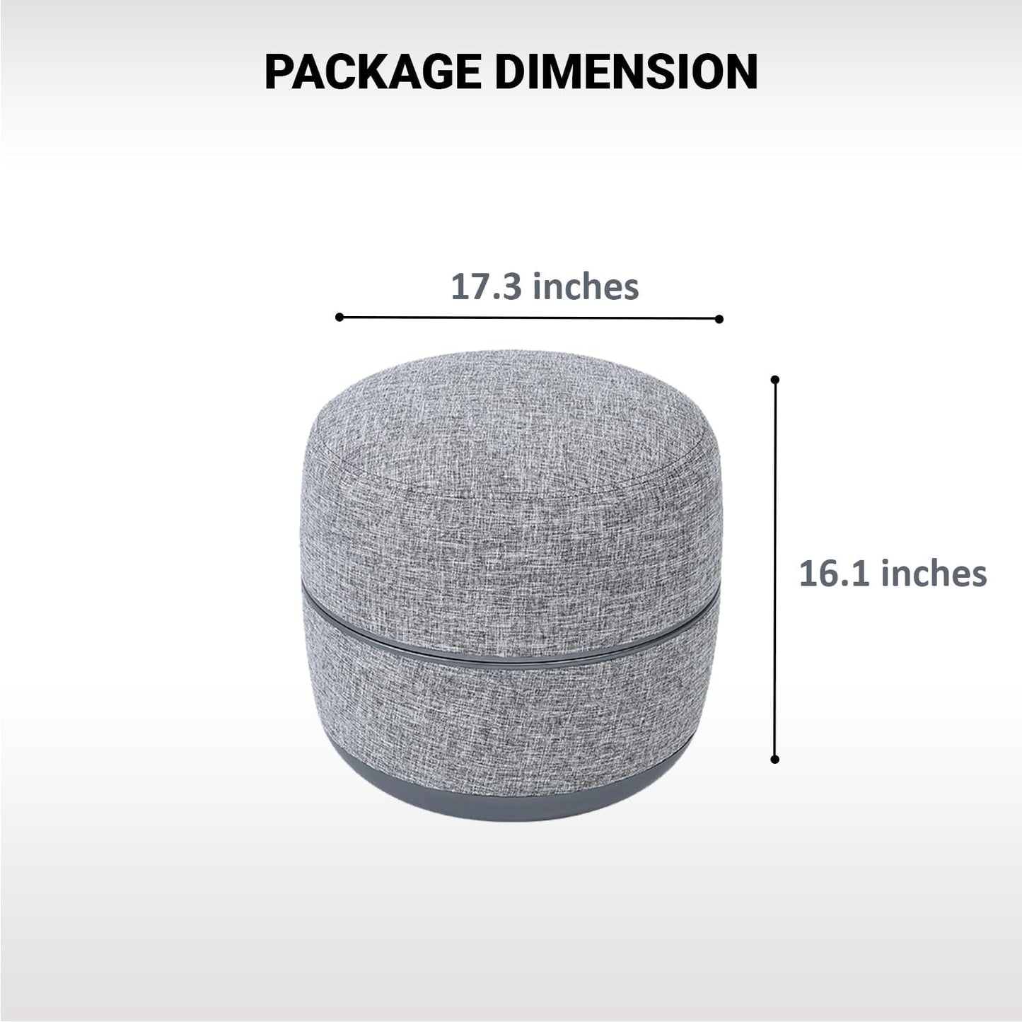 Ottoman Foot Massager by Ottossage, Massaging Ottoman with Removable Lid provides Air Compression, Shiatsu kneading, intense vibration and heat therapy. Extra Powerful with upgraded li-ion battery.