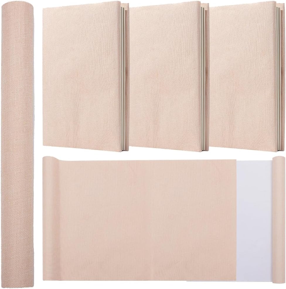 CRASPIRE 51 x 11.8 Linen Book Cloth Nude Pink for Book Binding A4-A8 Fabric Surface Paper Backed Bookcover Album Scrapbooking Archival DIY Covering Protector Bookcloth Bookbinding Supplies