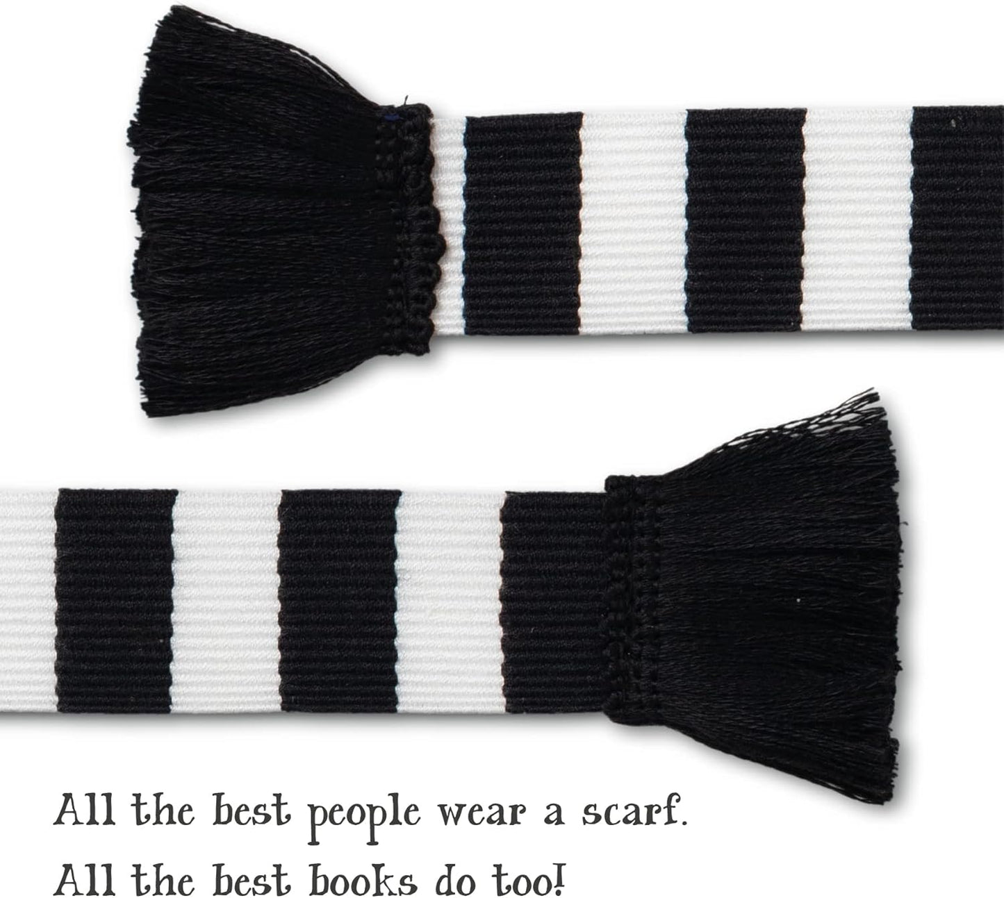 IF USA 32905 Book Scarf Bookmark - Black & White