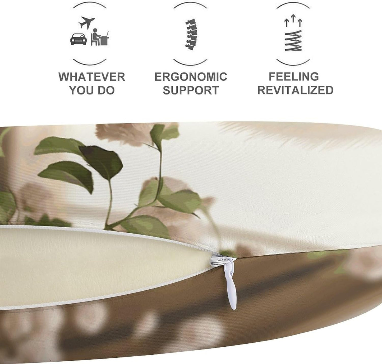 Cute White Panda Neck Pillow Memory Foam U Shaped Pillows Portable Pillows for Shoulder Travel Head Support Pillow with Concealed Zipper for Airplane Car Home Office