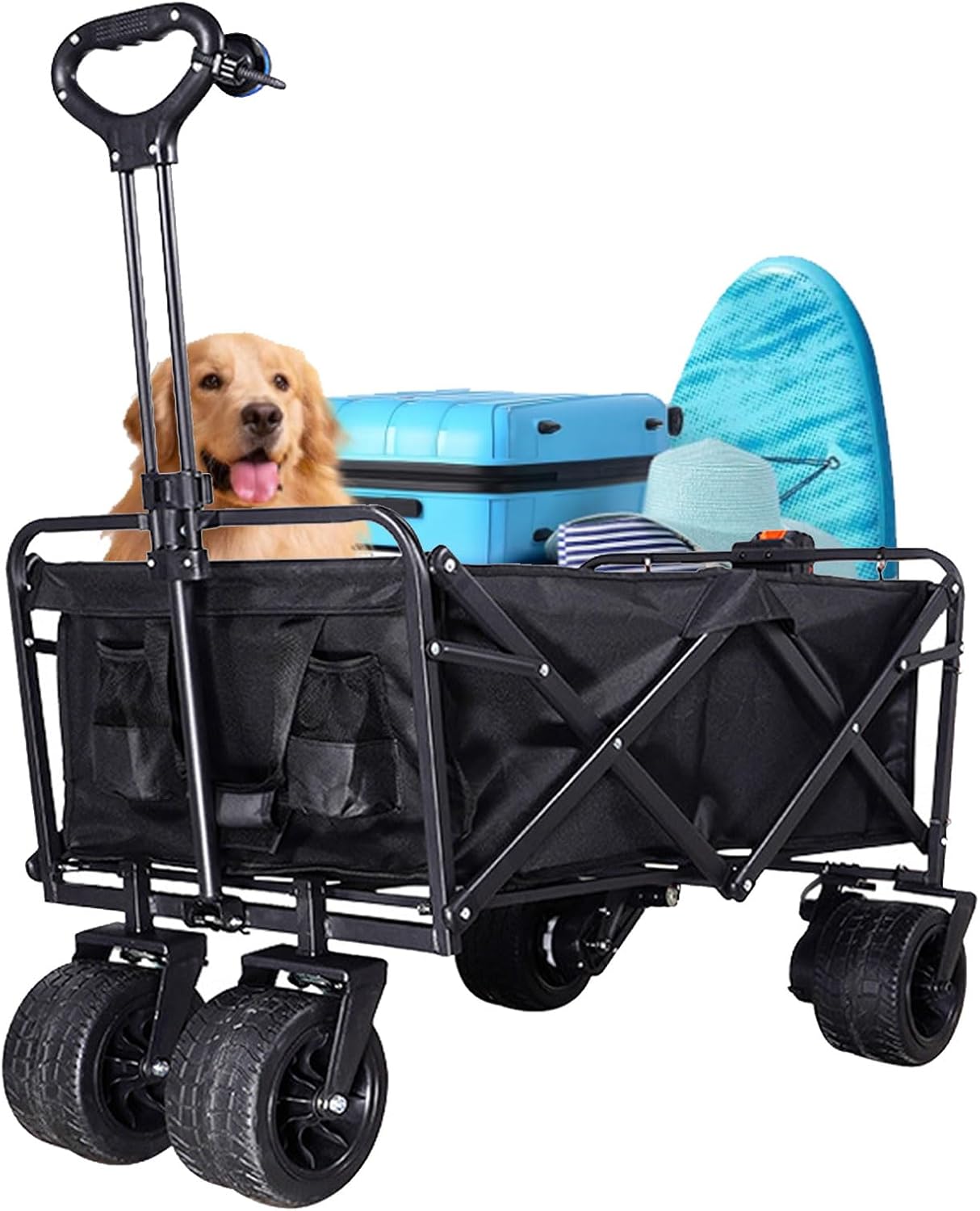 Portable Camping Cart,Electric Camping Festival Trolley Cart with Electric Assistance Folding Garden Wagon 200L/150KG Large Capacity for Camping Outdoor Activities Be