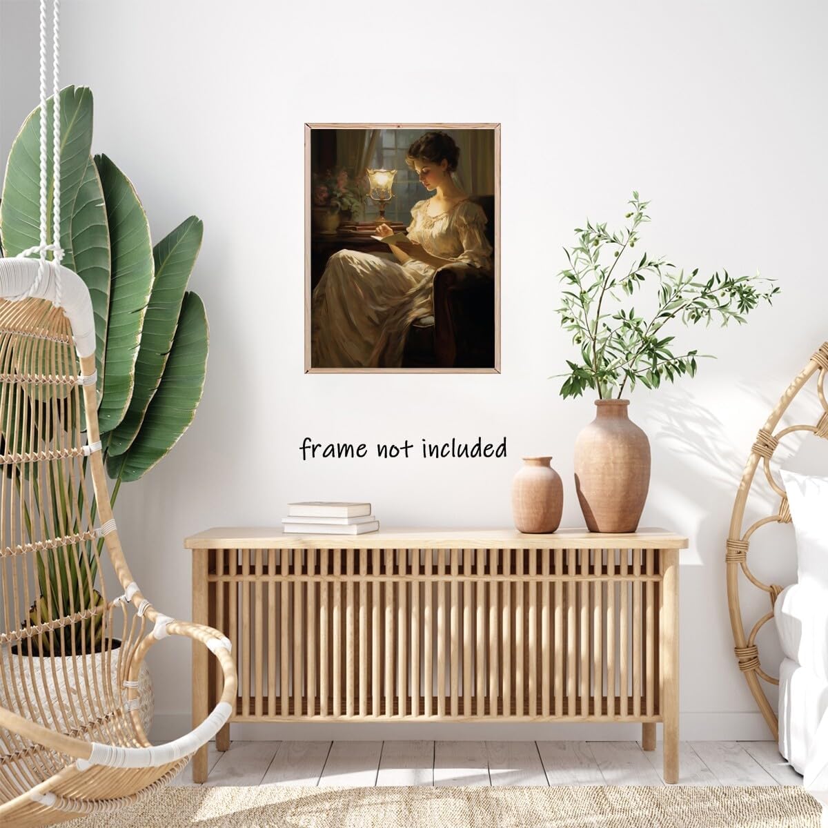 Heltrappe Retro Female Portrait Reading Poster Victorian Wall Art Dark Academia library wall decor Vintage Antique Print for Office Bedroom Living Room wall decor Unframed12x16inch