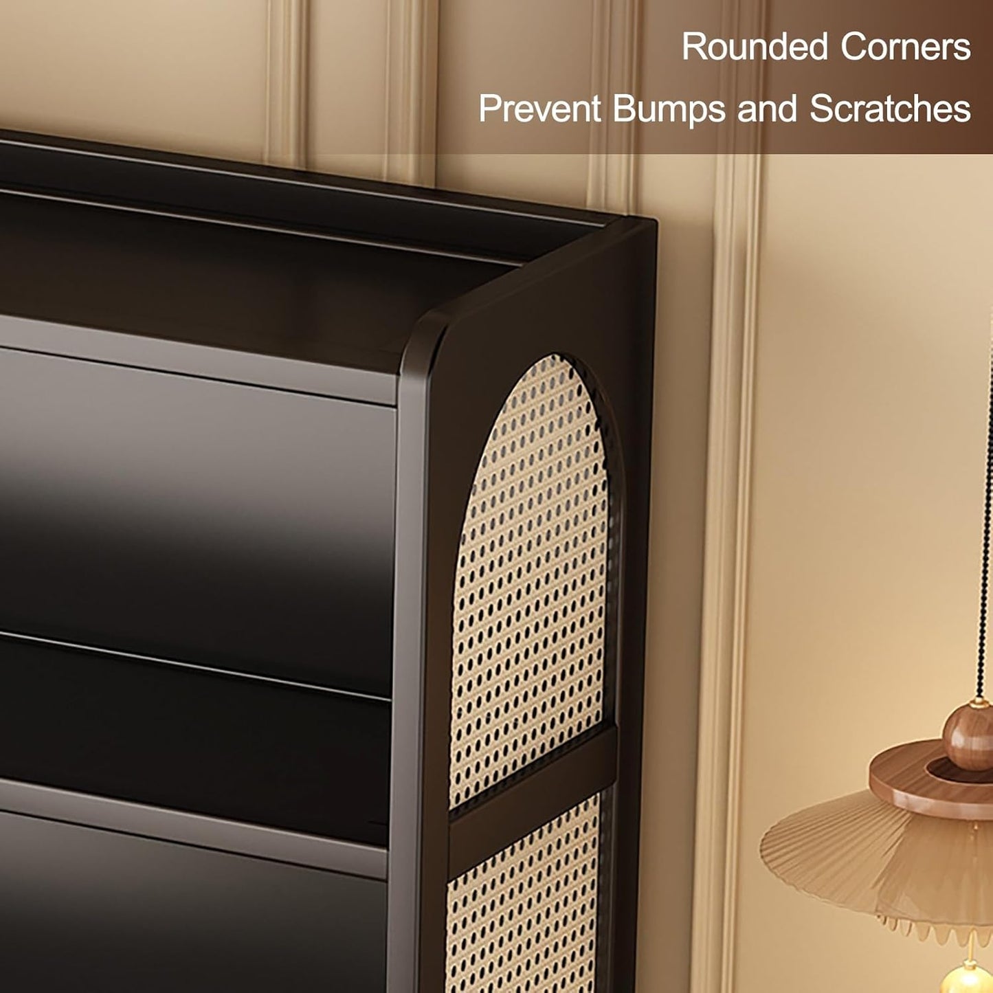 Freestanding Corner Bookshelf & Narrow Display Rack, 28x152.4cm Brown Bookcase for Small Spaces, Modern Shelving Unit for Bedroom & Office