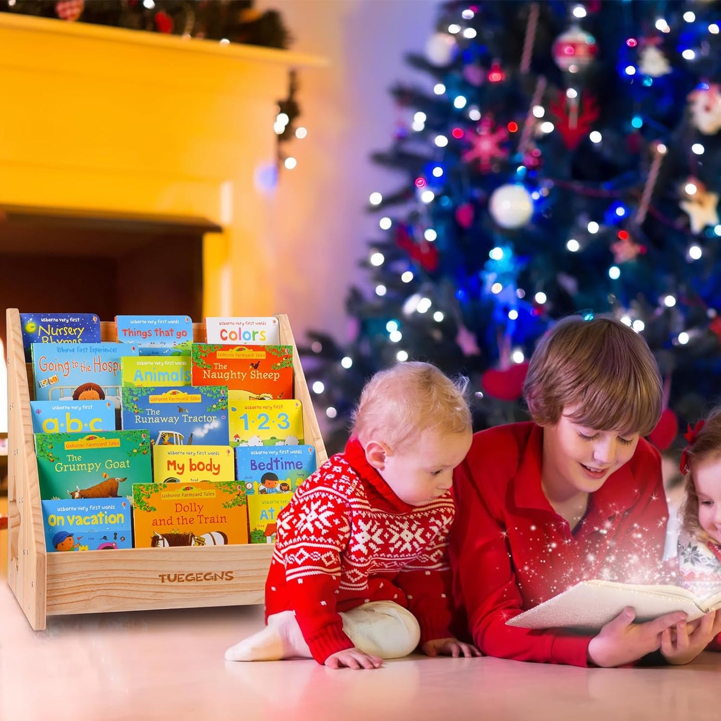 Montessori Bookshelf,Toddler Bookshelf for Kids,Organize Your Little One's Reading Adventure with Our Bookshelf - Perfect for Kids!(Wood)