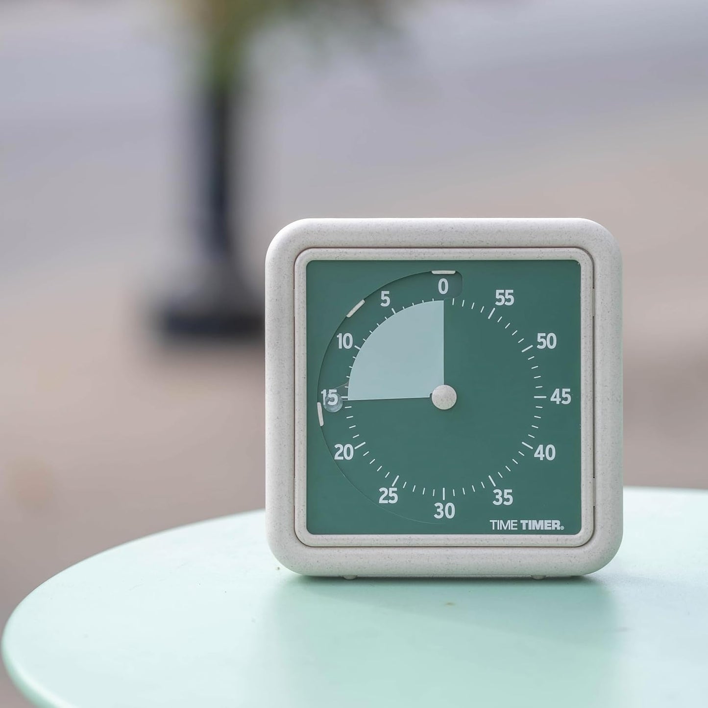 Time Timer® Retro 8 inch Eco Edition Visual Timer - 60 Minute Desk Countdown Clock Made with at Least 20% Natural Plant Material- Green Land