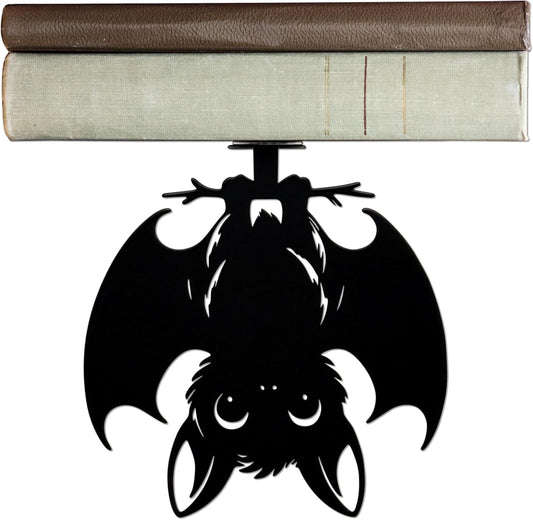 Metal Bat Floating Book Shelves for Wall, Unique Gothic Decor, Invisible Bat Bookshelf Wall Mounted, Unique Gifts for Gothic Lovers