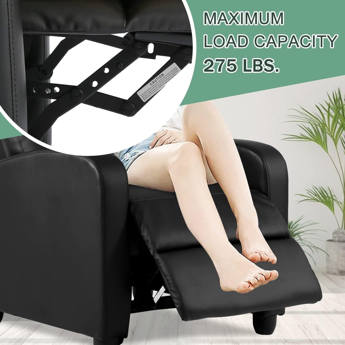 Lazy Boy Recliner Single Sofa Chair with Massage Adjustable PU Leather Recliners Chairs with Remote Control for Small Spaces Living Room Bedroom