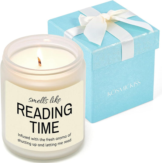 Gifts for Book Lovers, Book Lover Gifts for Women, Readers Bookish Gift Reading Accessories for Librarian Books Themed Club, Reader Bookworm Candle Gift