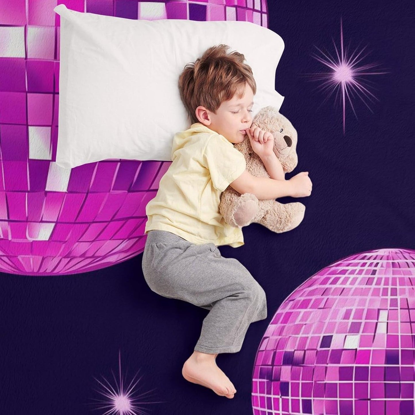 Disco Ball (1) Throw Blanket for Couch Bed Plush Cozy Fuzzy Flannel Blanket for All Season 40"x50"