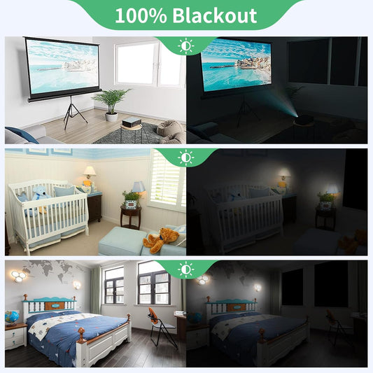 100% Blackout Blind Curtains Window Cover [157" x 59" XXL] [DIY Cut to Any Size or Shape] [Hook & Loop Tabs][ Portable Bags for Travel] [Light & UV Blocking ] for House,Nursery,Apartment