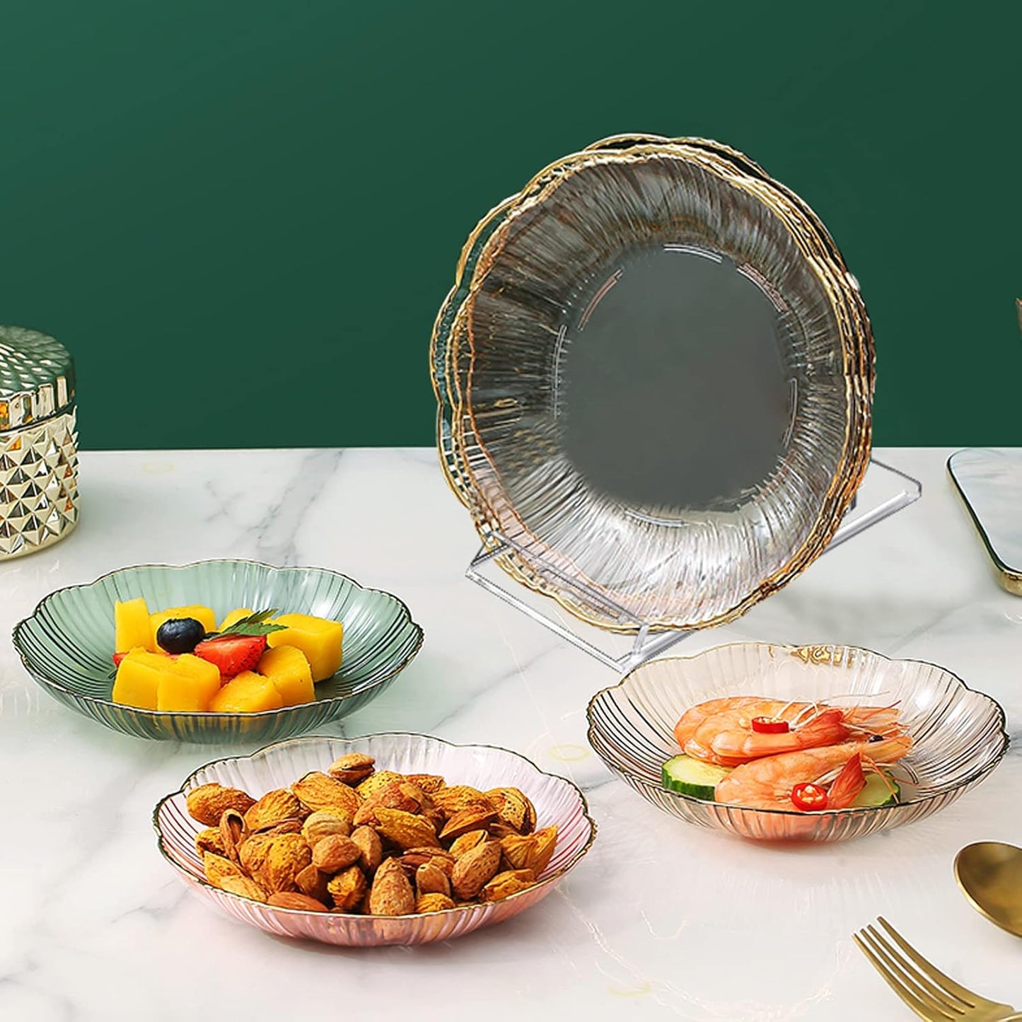 20 PCS Acrylic Plate Stand Clear Acrylic Adjustable Display Acrylic Display Easel Plate stands for Display Plate, Book, Picture, Phone, Card and home and Party Decorations