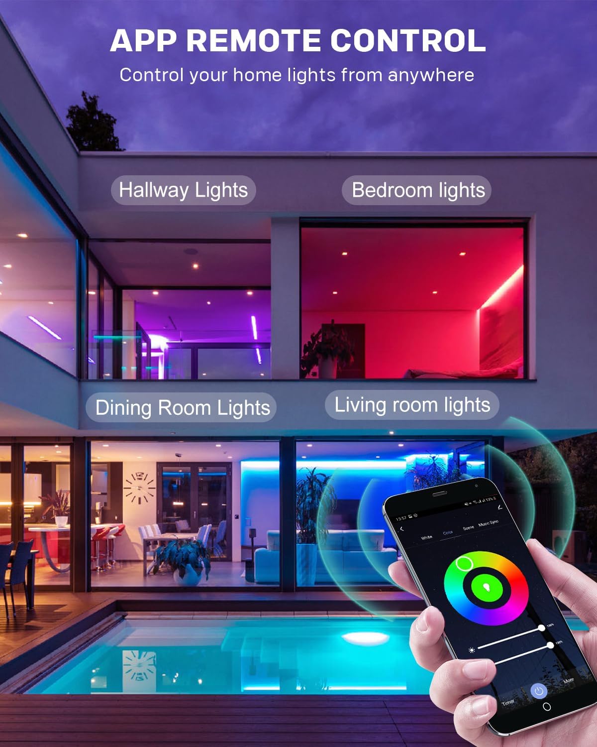 G9 Smart Light Bulb, Compatible with Alexa and Google Assistant, Color Changing Smart Led Bulbs, Dimmable and Tunable, Pack of 4