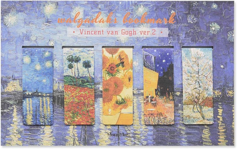 Monolike Magnetic Bookmarks Vincent Van Gogh ver.2, Set of 5
