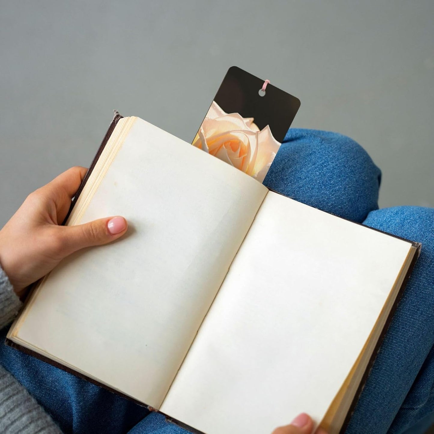Glow in The Dark Bookmarks Gifts for Women Men, Wooden Bookmarks for Book Lovers, Vintage Book Marks Ornaments with Tassel, Unique Personalized Reading Page Markers Pink
