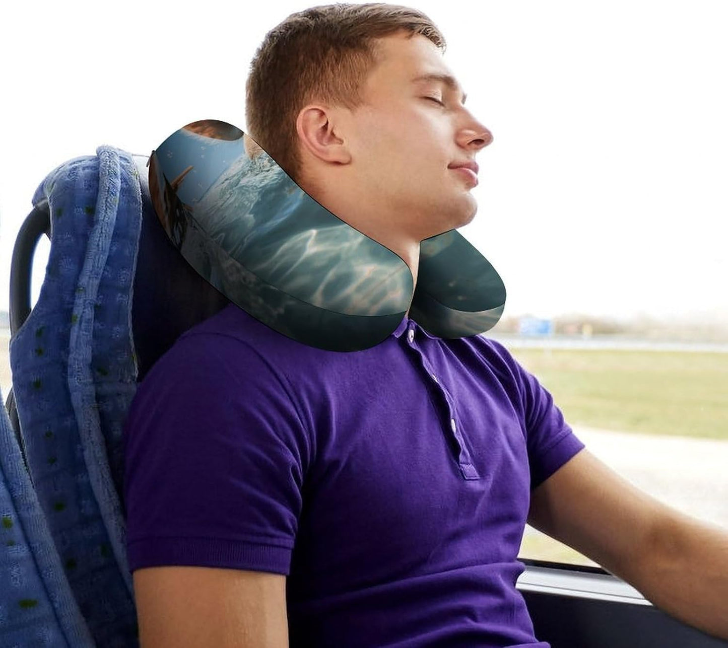 Pig Swim Bathe Neck Pillow Memory Foam U Shaped Pillows Portable Pillows for Shoulder Travel Head Support Pillow with Concealed Zipper for Airplane Car Home Office