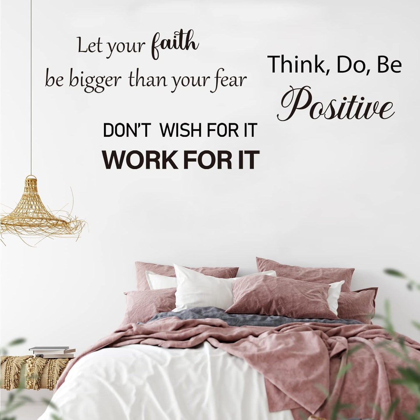 Inspirational Wall Decals Quotes, Motivational Affirmation Wall Stickers, Vinyl Quotes Stickers, Peel & Stick Positive Sayings for Bedroom/Living Room/Bathroom/Office Wall Décor