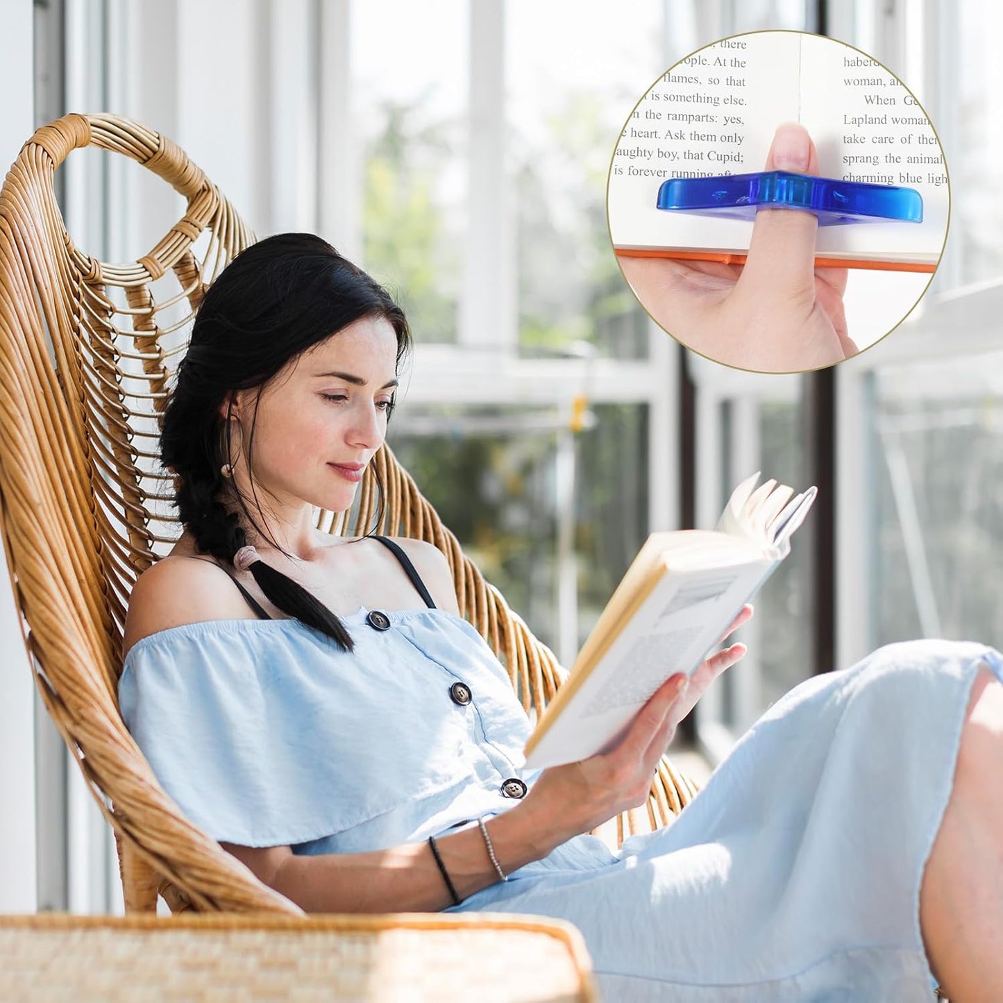 6 PCS Thumb Page Holders for Reading Book Page Holder Book Finger Holder Reading Accessories for Books Lovers Literary