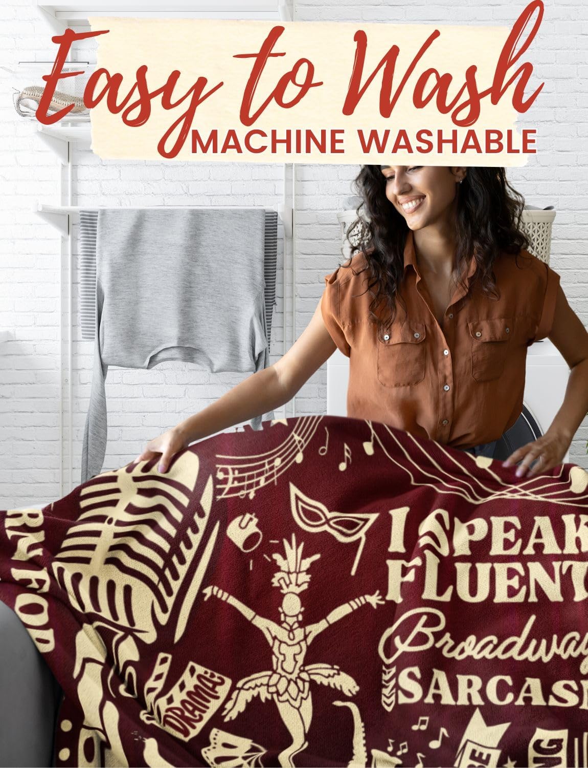 Broadway Musical Gifts, Broadway Blanket for Theater Lovers, Broadway Musicals Lovers, Women, Actors, Actresses, Directors, Perfect for Birthday/Christmas 50x65 Inches