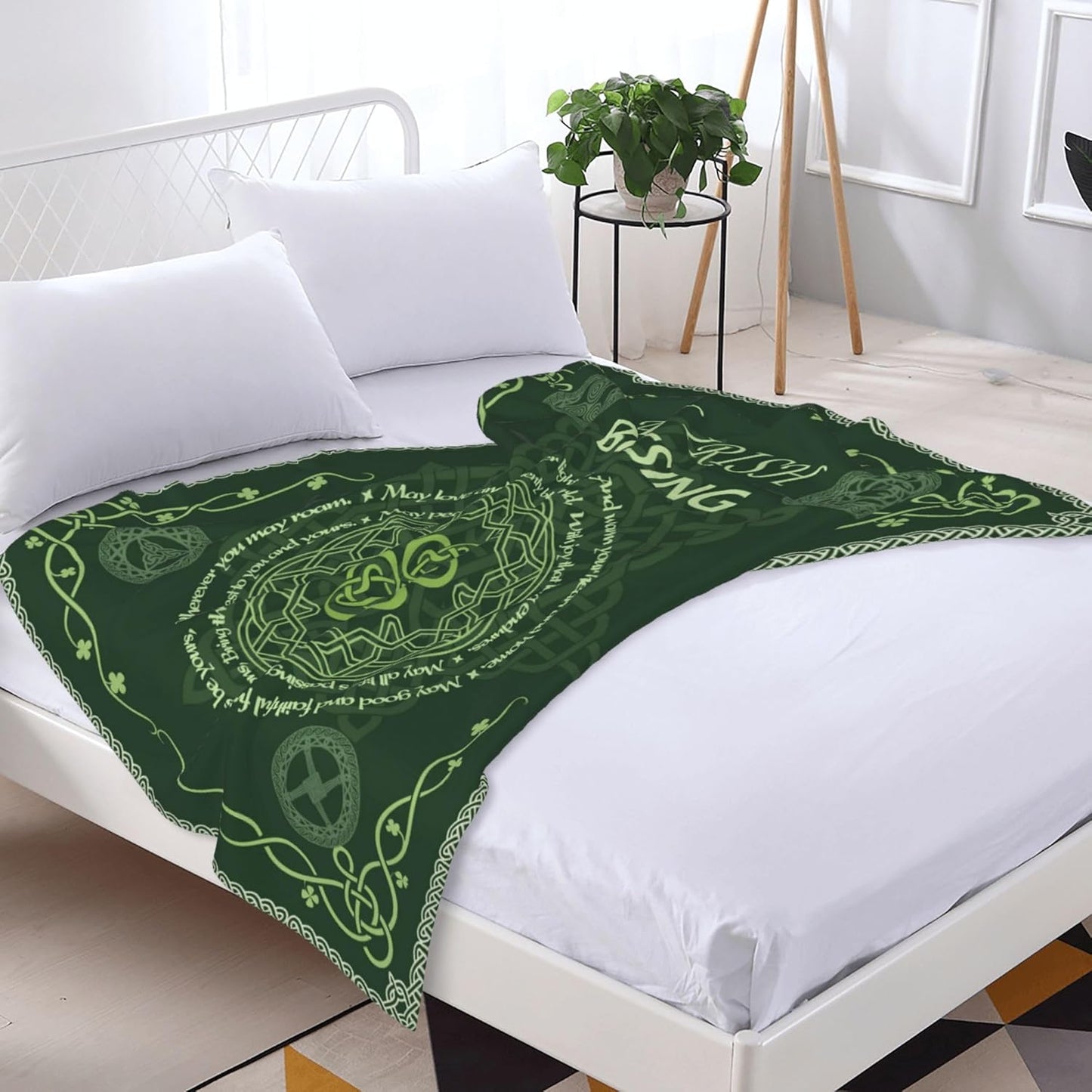 Irish Blessing Gifts, Traditional Celtic Irish Gift Blanket for Women Men 50"x60", for Mom Grandma, Birthday, Wedding, New Home Housewarming, Christmas or Sympathy Gift