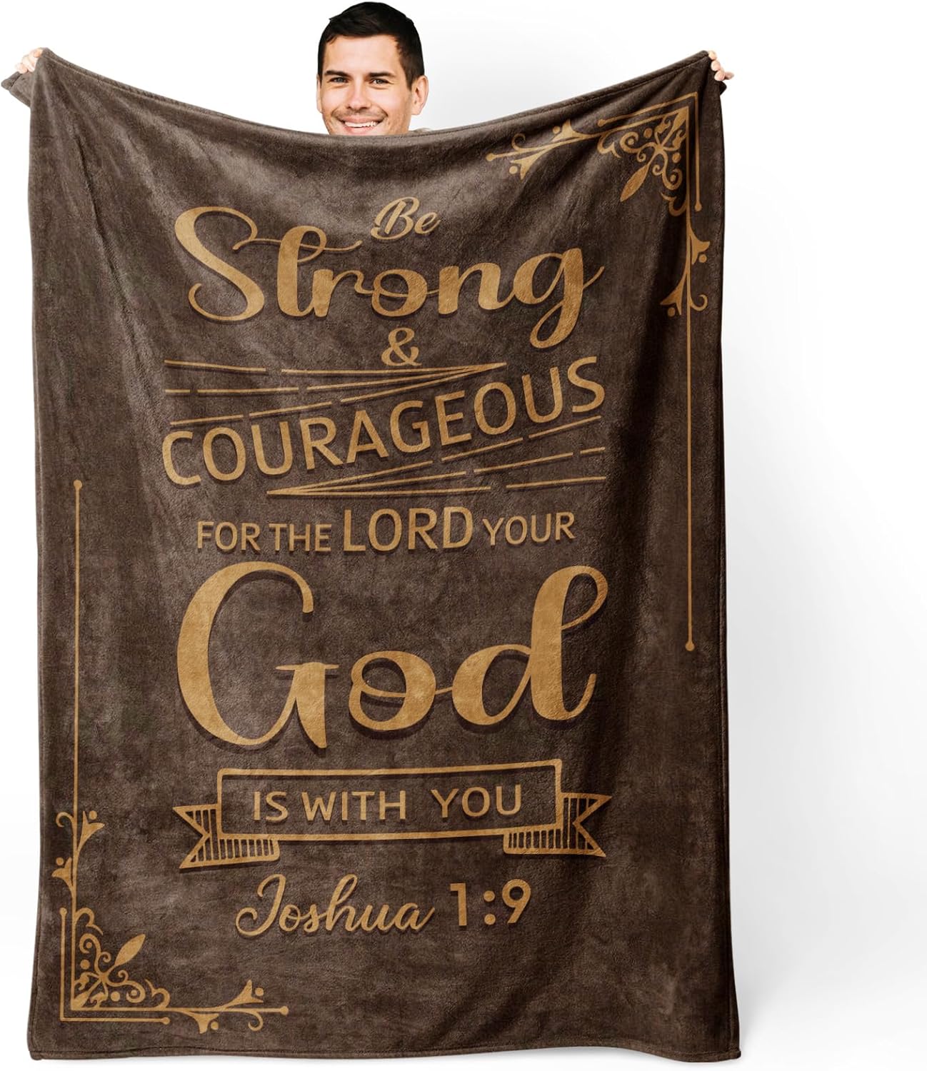 Christian Gifts for Men Christian Gift for Him Throw Blanket, Religious Gift for Men, Inspirational Gifts Blanket Spiritual Gift for Man, 60 * 50in