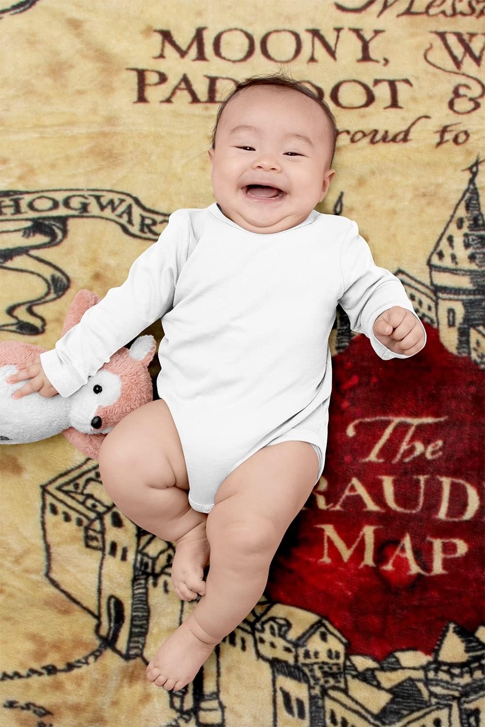 Harry Potter Marauders Map Micro Raschel Fleece Throw Blanket 48" x 60"