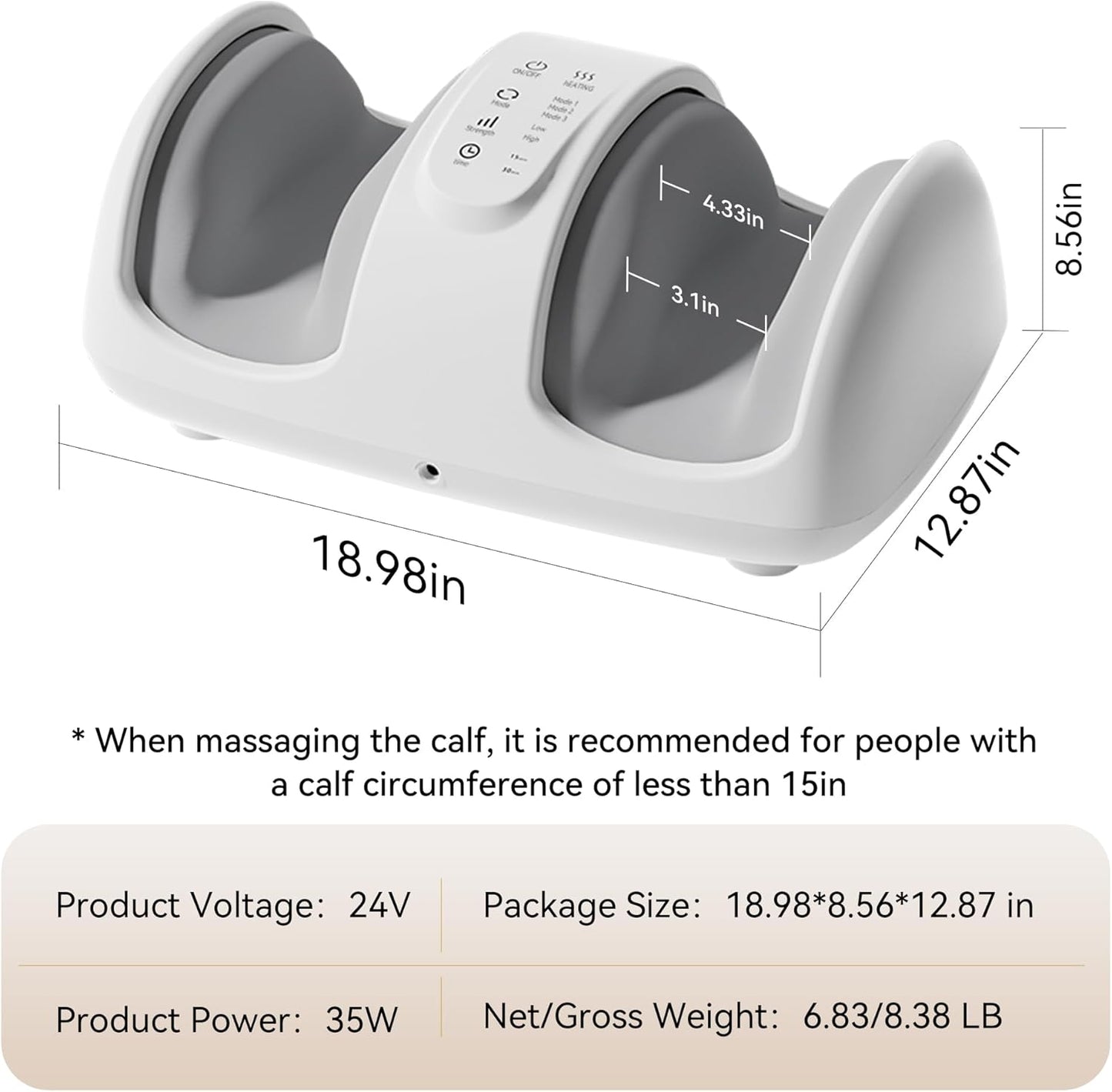 Foot and Calf Massager with Heat, Cloud Foot Massager for Neuropathy, Plantar Fasciitis and Circulation, Shiatsu Foot Massager Machine with Massage Roller for Pain Relief, Gifts for Women/Men