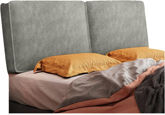 Headboard Bed Backrest Cushion Positioning Support Lumbar Pad Sponge Filling Reading Pillow for Bed Without Headboard 5 Colors (Color : Dark Blue Size : 160X60X10CM) (Gray Green 200X60X10CM)