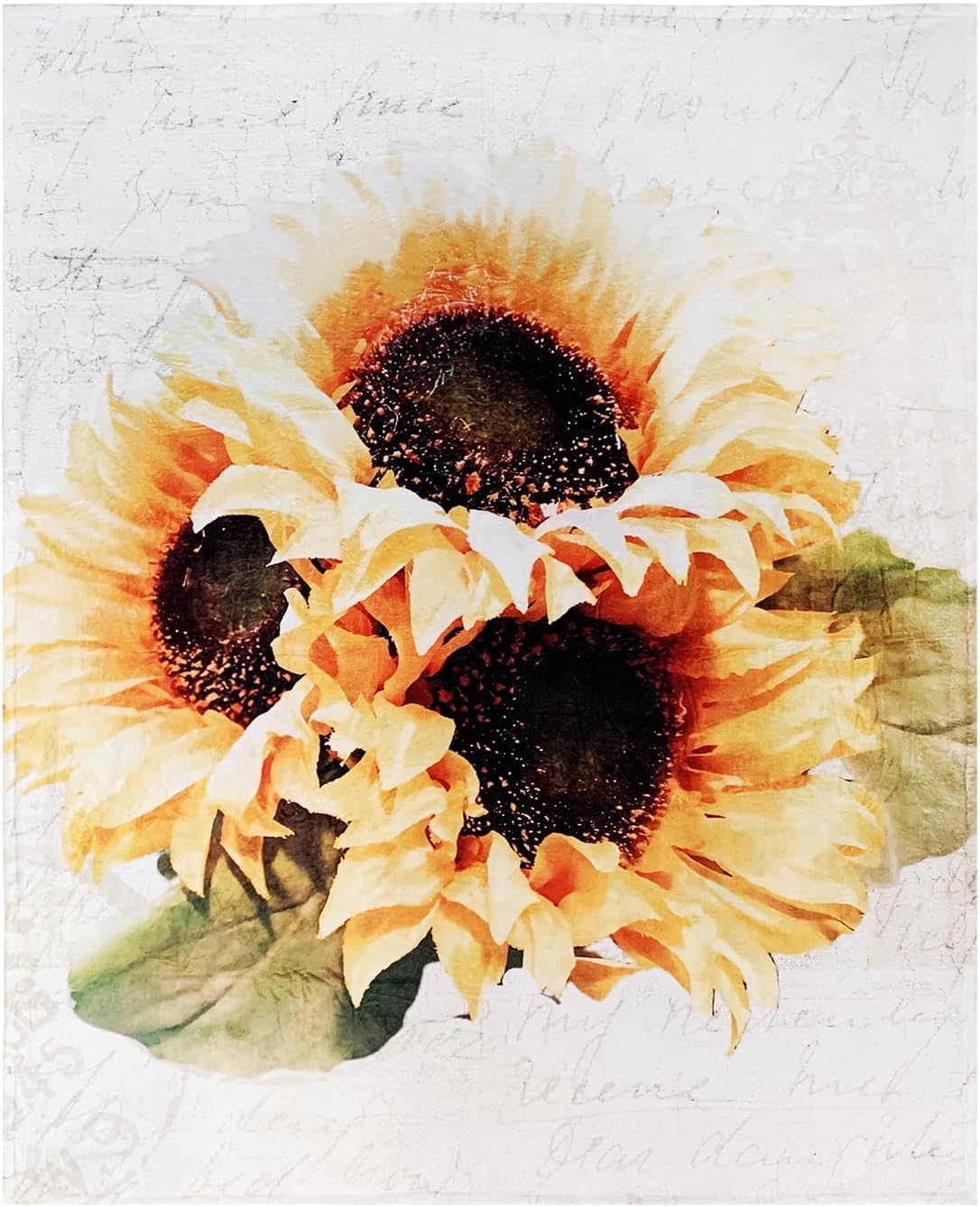 Sunflower Blanket - Soft Throw Blankets - Fleece Plush Sun Flower Blankets for Women - Blanket Throw - Hospice Bedding