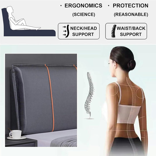 AMNOOL Headboard Cushions Rectangle Reading Body Pillow Large Bolster Day Bed Backrest Bunk Bed Pillowboard Neck Waist Support Pad Wall Mounted Headboard