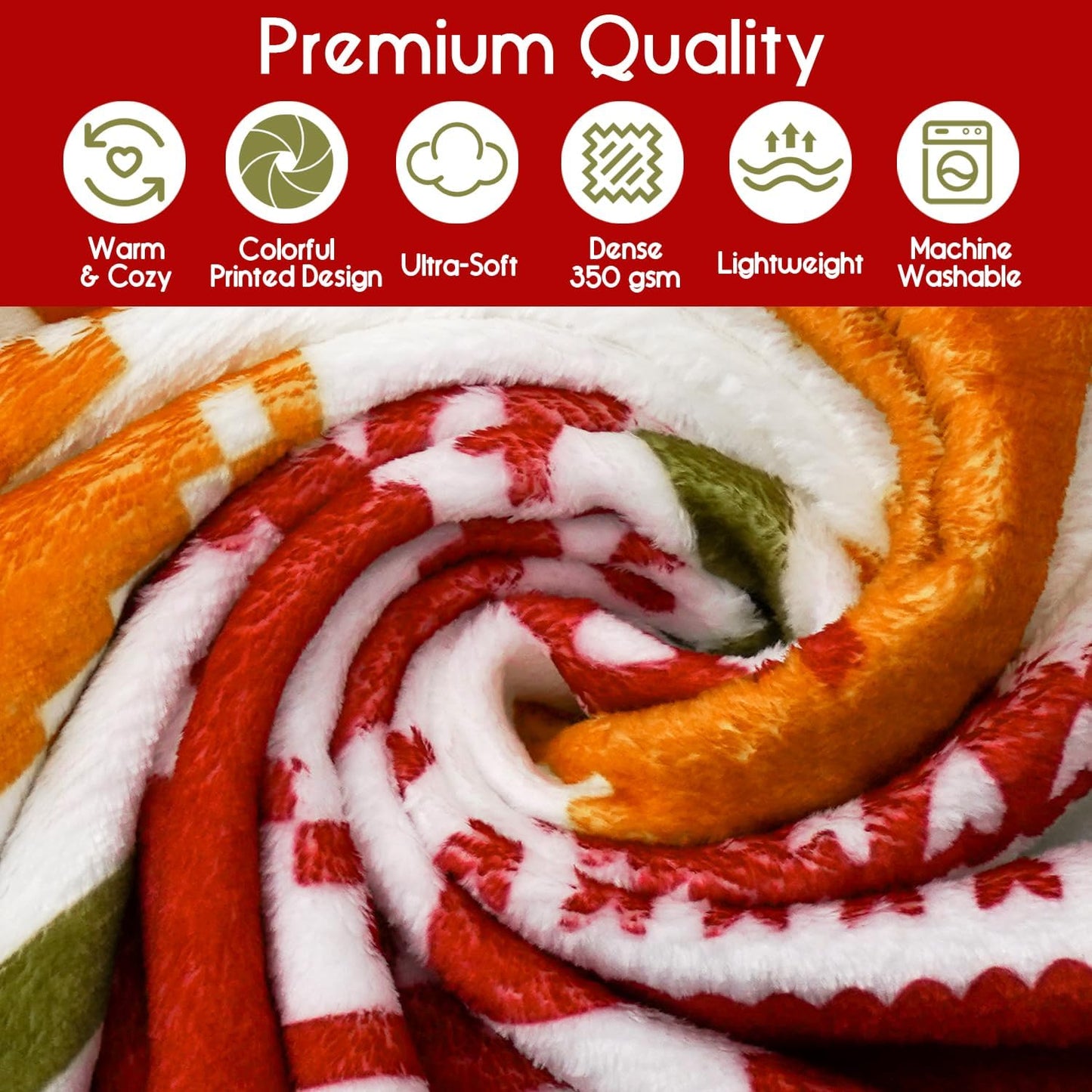 Throw Blanket for Couch 60"x50",Winter Holiday Festival Cute Gingerbread Snowflake Blankets for Woman,Soft Flannel Fleece Throws for Home Living Room Bed Chair Decor