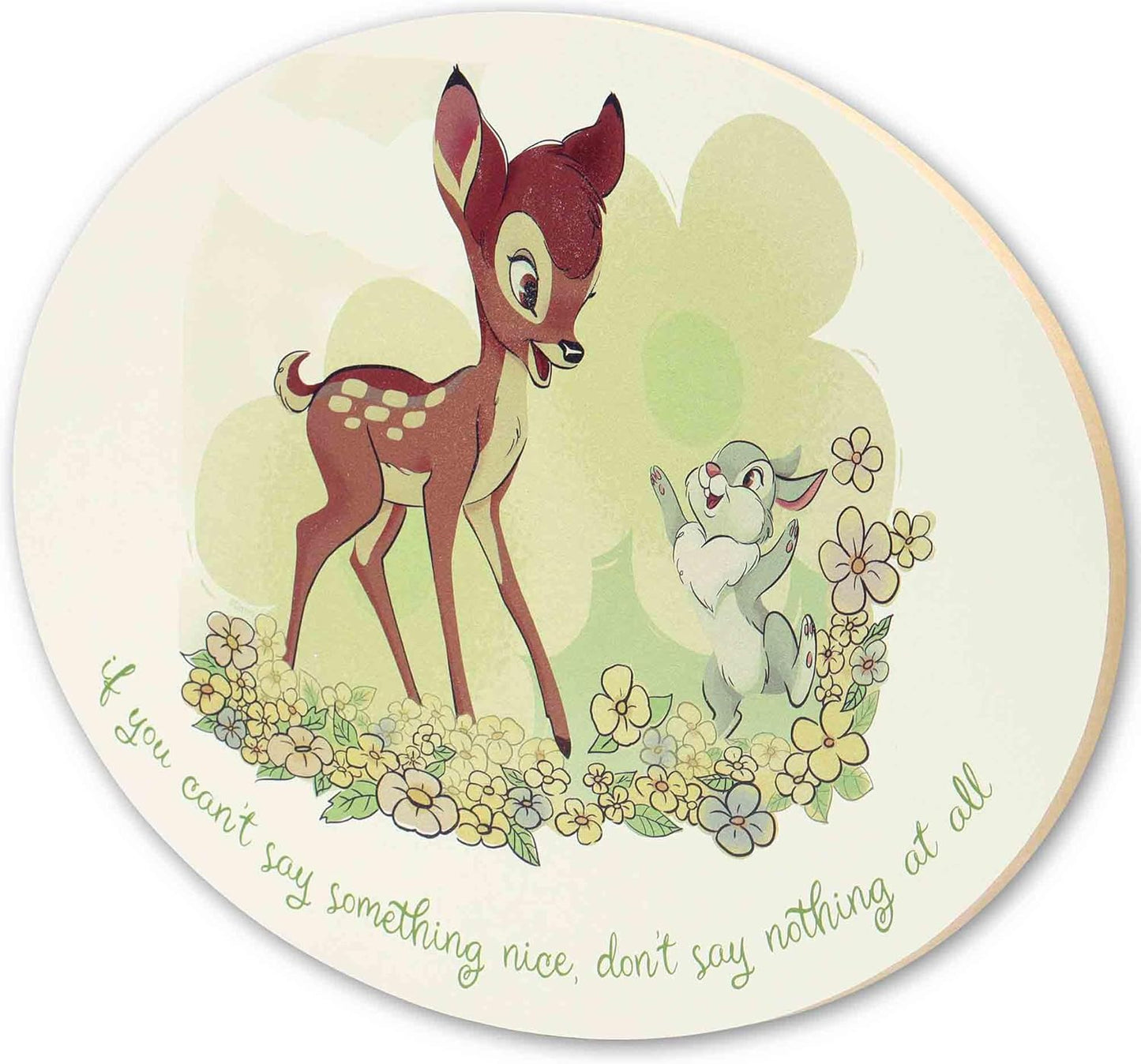 Open Road Brands Disney Bambi and Thumper If You Can’t Say Something Nice Wood Wall Decor - Adorable Bambi Wall Art for Home