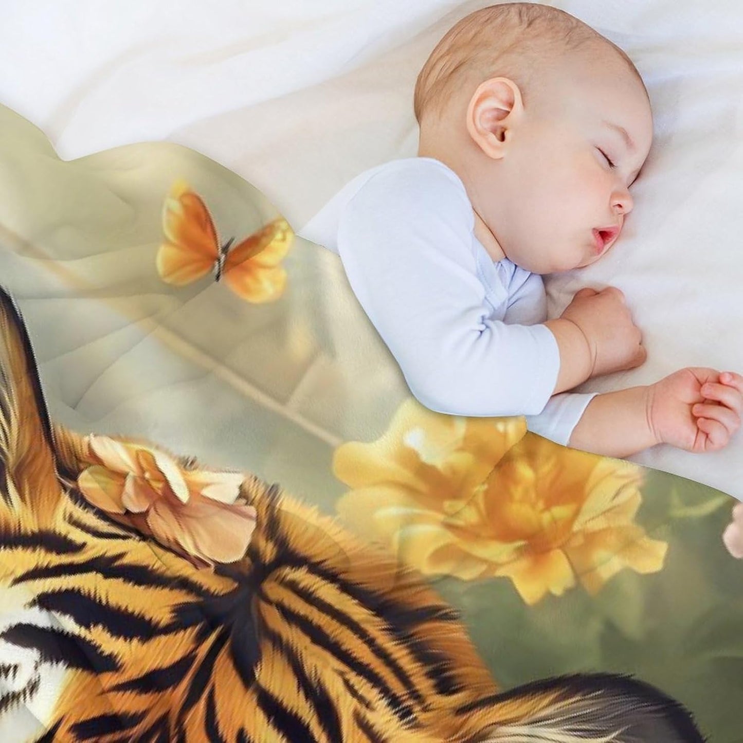 Funny Bathroom Tiger in Bathtub Throw Blanket for Couch Bed Plush Cozy Fuzzy Flannel Blanket for All Season 66"x90"