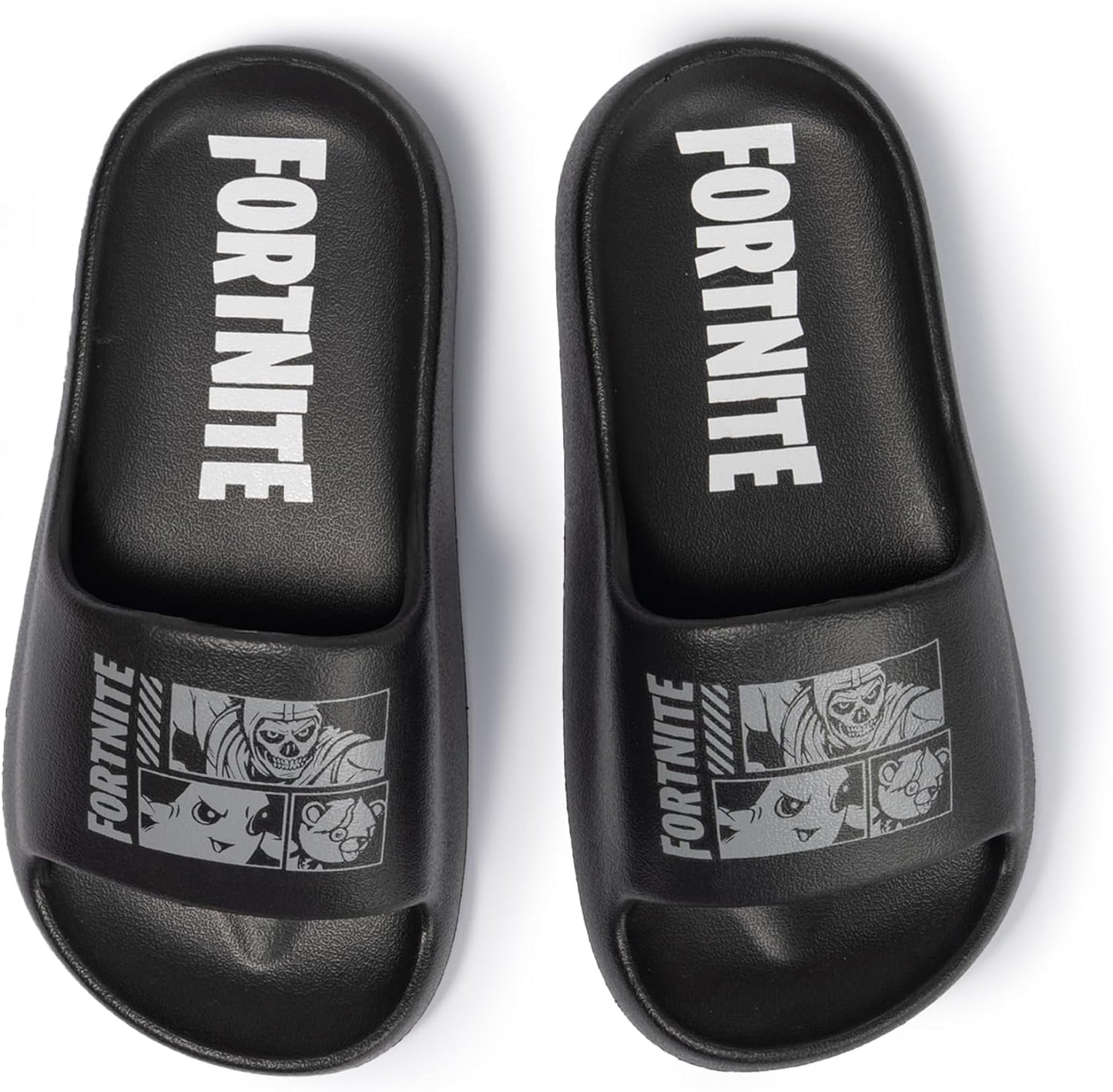 Fortnite Pool Slides Kids Sandals for Boys & Girls - Youth Pool Beach Water Shoes, Quick Dry Slip On Sizes 11/12 13/1 2/3 Summer Outdoor Footwear