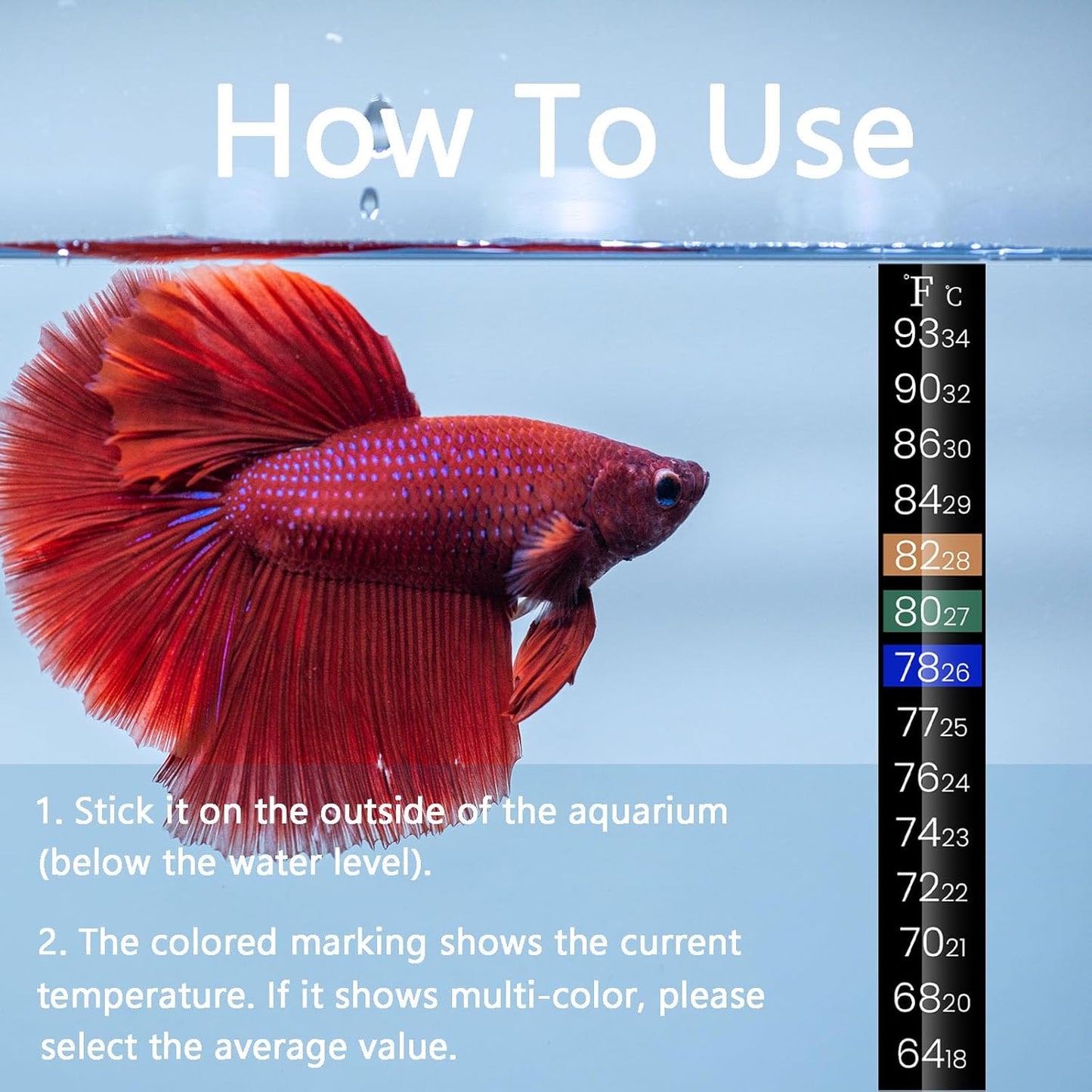 AQUANEAT Aquarium Heater, 25W Small Betta Fish Tank Heater, Mini Preset Water Thermostat with a Thermometer