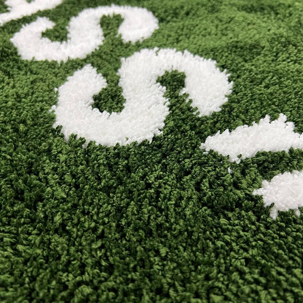 Wet Grass Rug - Green Grass Classic Handmade Flocked Area Rug - Hypebeast Home Decor Carpet - 31.5 * 63in (80 * 160cm) Hallway/Bedside Runner/Double Vanity Bathroom Mat - Artistic Premium Floor Mat