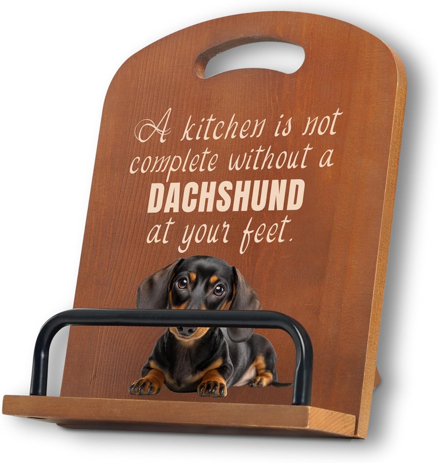 InnoBeta Dachshund Gifts for Women, Cookbook Stand for Kitchen Counter, Perfect Gifts for Dachshund Lovers on Birthday, Adjustable Tablet Recipe Book Holder, Unique Kitchen & Home Decor