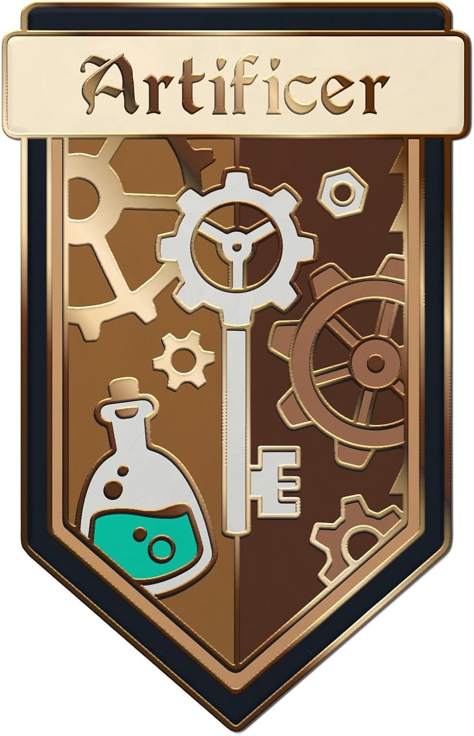 Norse Foundry Class Pin | Game Master Hard Enamel Pin | Gold-Tone Metal Collector’s Lapel Badge with Rubber Clasp | 1.5 Inch Premium DND, RPG, and Tabletop Gaming Accessory for Storytellers