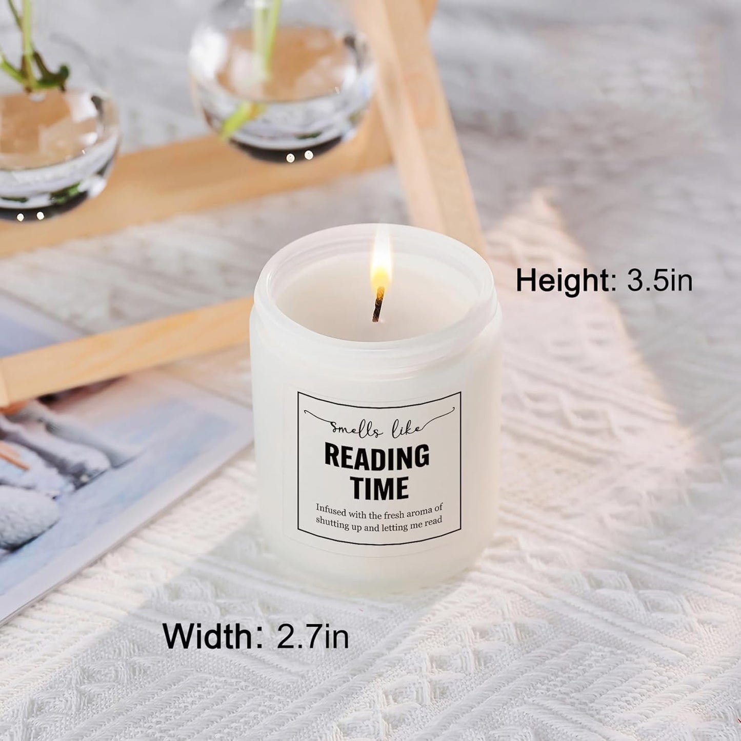 Funny Reading Gifts for Book Lovers, Bookish Gift for Readers - Women Christmas, Birthday Gifts for Librarian or Writers - Lavender Candle