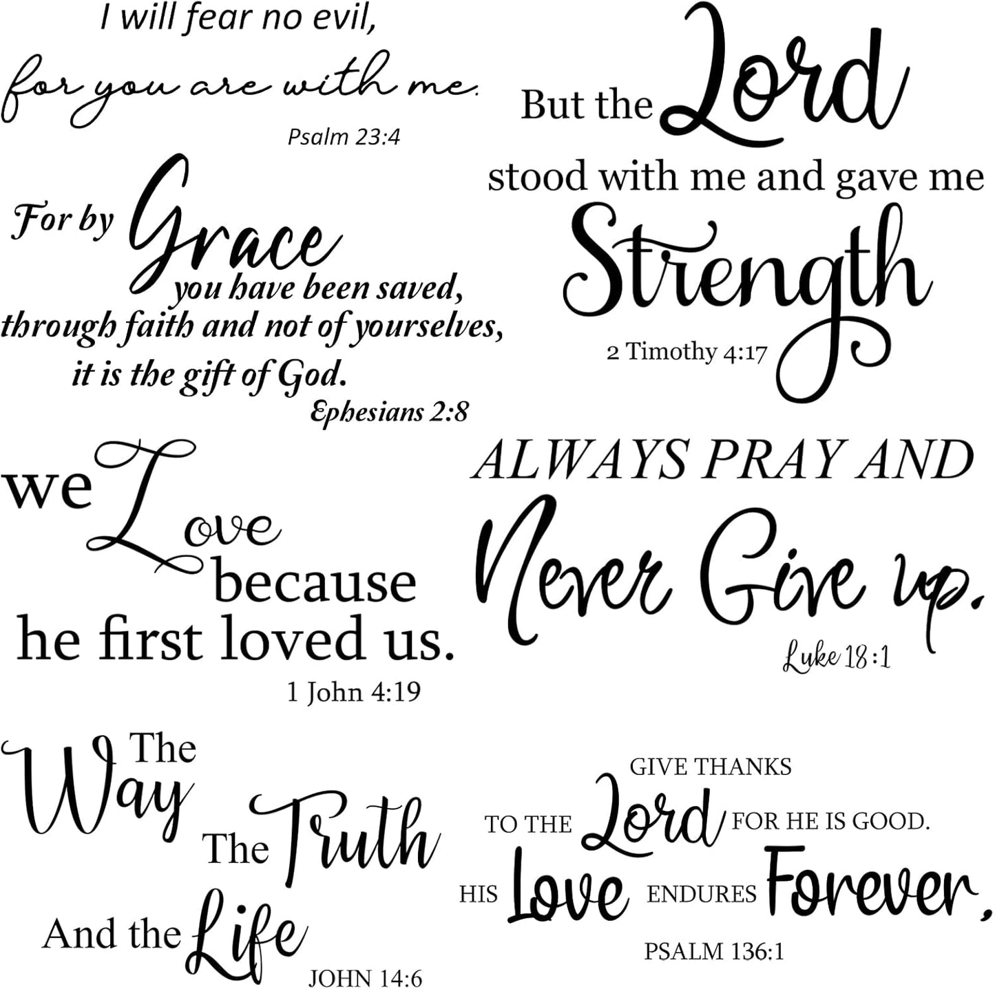 BBTO Bible Verse Wall Stickers Inspirational Quote Wall Decals Religious Motivational Scripture Sticker Peel and Stick for Bedroom Living Room Office Bathroom(We Love Because He First Loved Us)