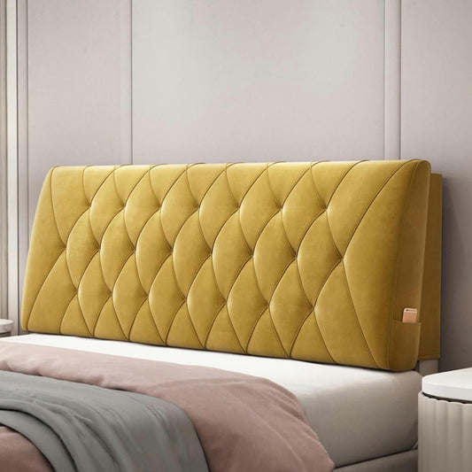 AMNOOL Rectangle Headboard Cushion Reading Pillow Wall Mounted Headboard Upholstered Home Dorm Day Bed Backrest Wedge Bolster Neck Lumbar Support Cushion