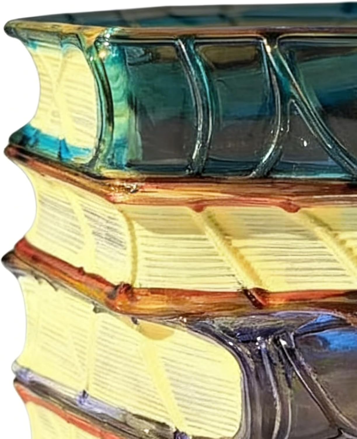 3d Book Mug - Glass Painted Novelty Drinkware For Coffee Tea Experience, Handcrafted Design With Eye Catching Book Shape,lover Cup For Women Readers Teacher Home