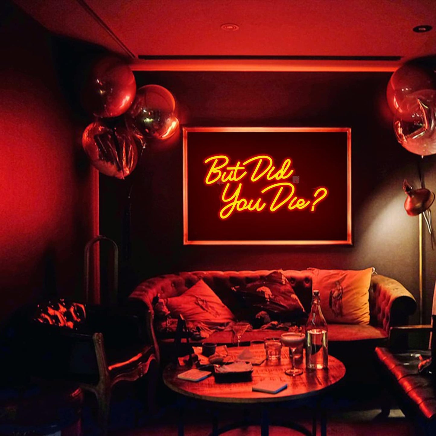 Horseneon But Did You Die Neon Signs for Wall Decor,Red LED Sign,Neon Light Sign for Room Decor,Neon Lights with USB Powered for Bedroom,Office,Gym Room