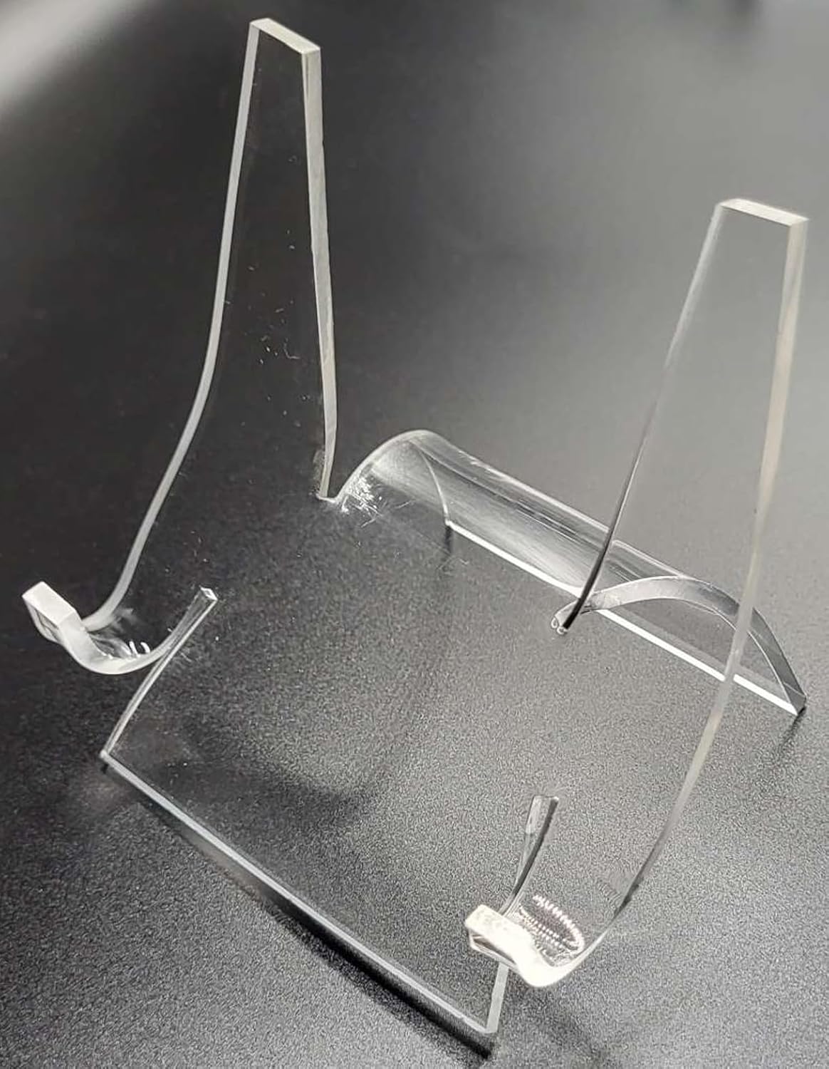 HQRP-Crystal 3-7/8" Acrylic Display Stand Pedestal for Crystal Heart / Slice/ Slab / Fossil and Other Collectible Stones