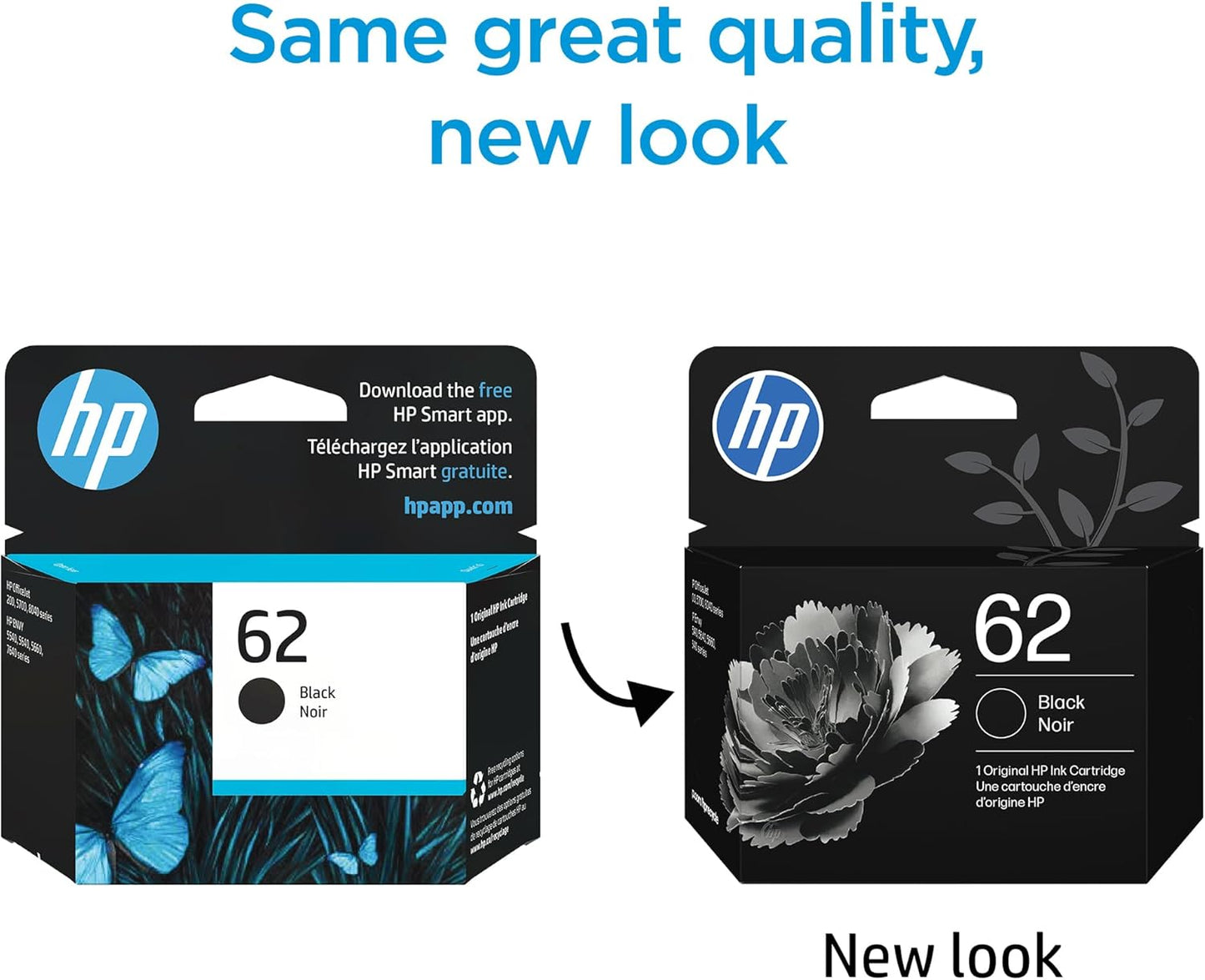 HP 62 Black Ink Cartridge | Works with Envy 5540, 5640, 5660, 7640, OfficeJet 5740, 8040, OfficeJet Mobile 200, 250 | Instant Ink Eligible | C2P04AN | Packaging May Vary