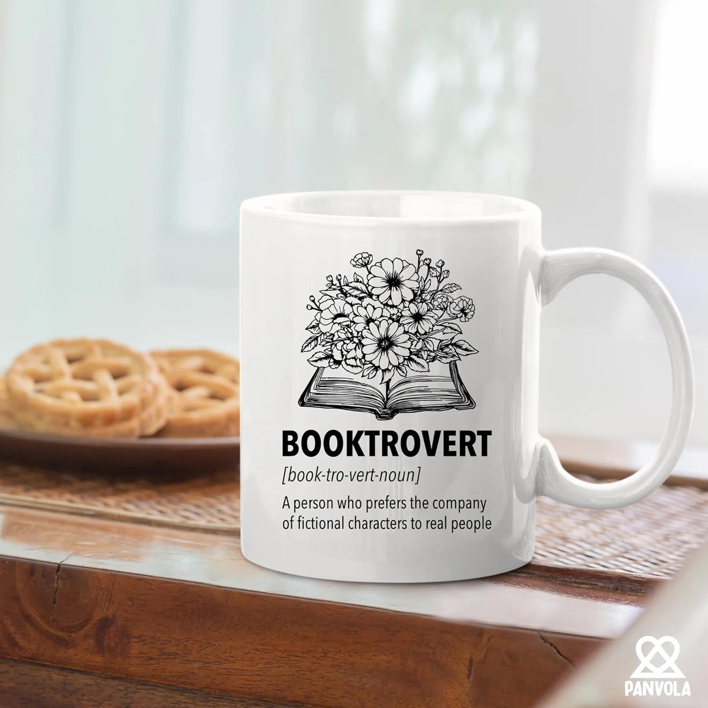 Panvola Booktrovert Book Lover Gifts Definition Mug Book Readers Gifts For Women Men Sister Girlfriend Wife From Husband Boyfriend Dad Mom Funny Ceramic Mug Novelty Drinkware 11oz White