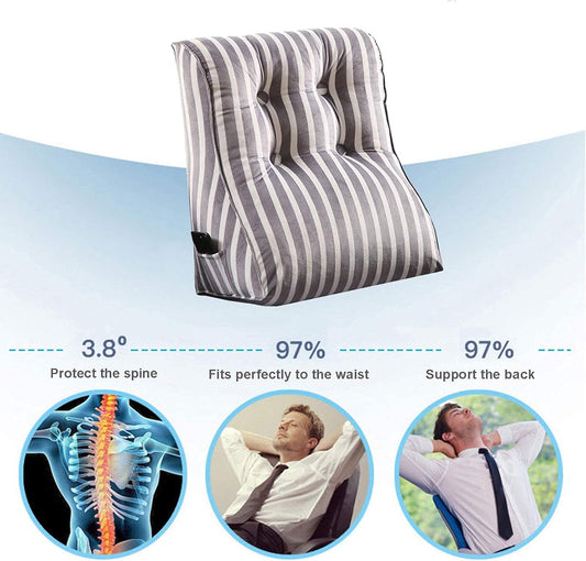 Wedge Pillow Body Throw Reading Pillows ?Bed Backrest Daybed Pillow Filled Triangular Soft Headboard Wedge Cushion Bed Backrest Positioning Support
