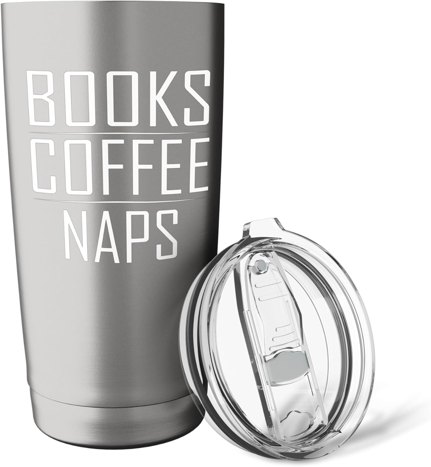 Books Coffee Naps Reading Lover Quote Stainless Steel Insulated Tumbler