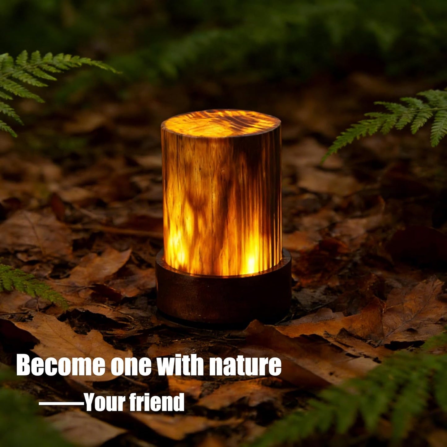 LED Night Light Wood -100% Handmade Cordless Lamp Rechargeable USB Battery Operated,Warm Mood Light,Small Touch Night Light for Bedroom,Travel,Living Room,Dormitory